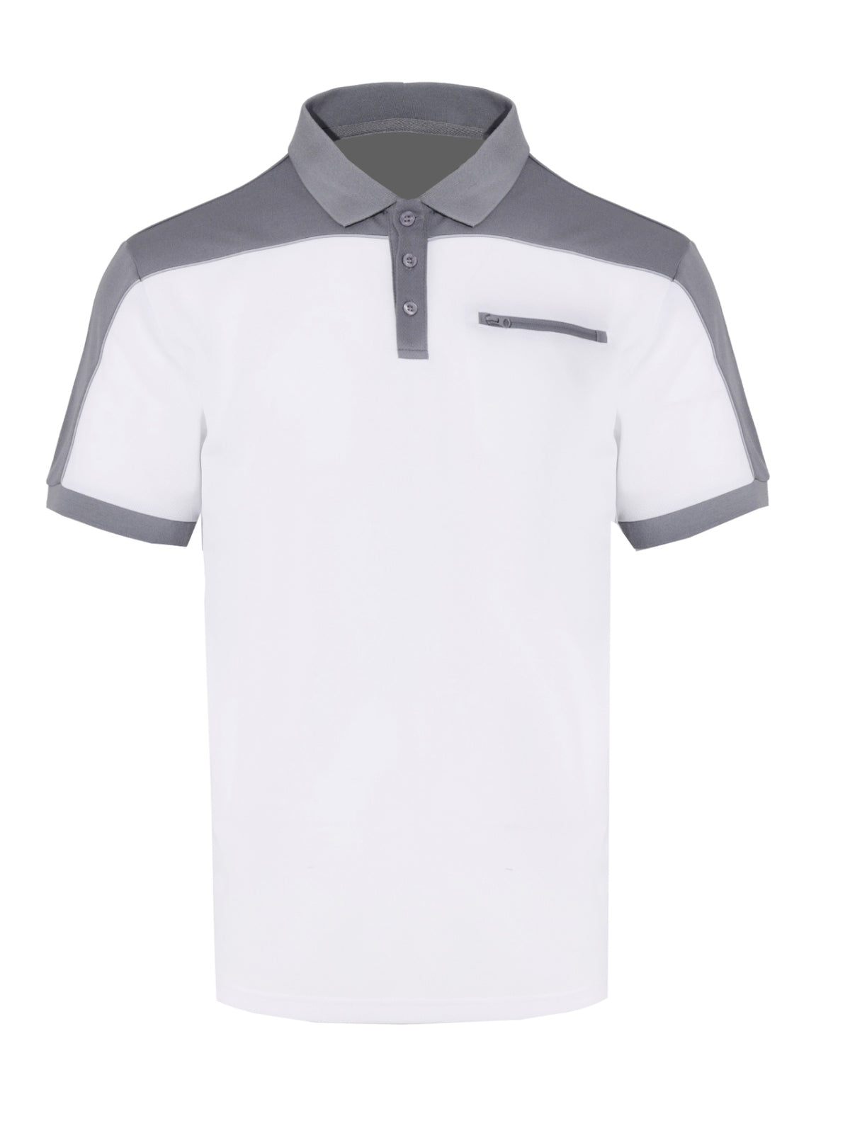Work Idea Men's Short-Sleeved Polo Shirt with Contrast Colours, Functional Work Shirt for Work, Workshop and Leisure