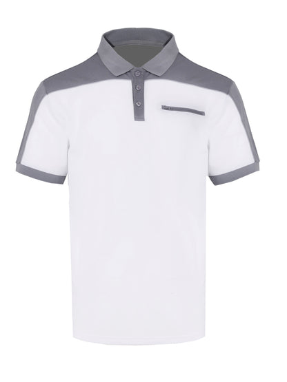 Work Idea Men's Short-Sleeved Polo Shirt with Contrast Colours, Functional Work Shirt for Work, Workshop and Leisure