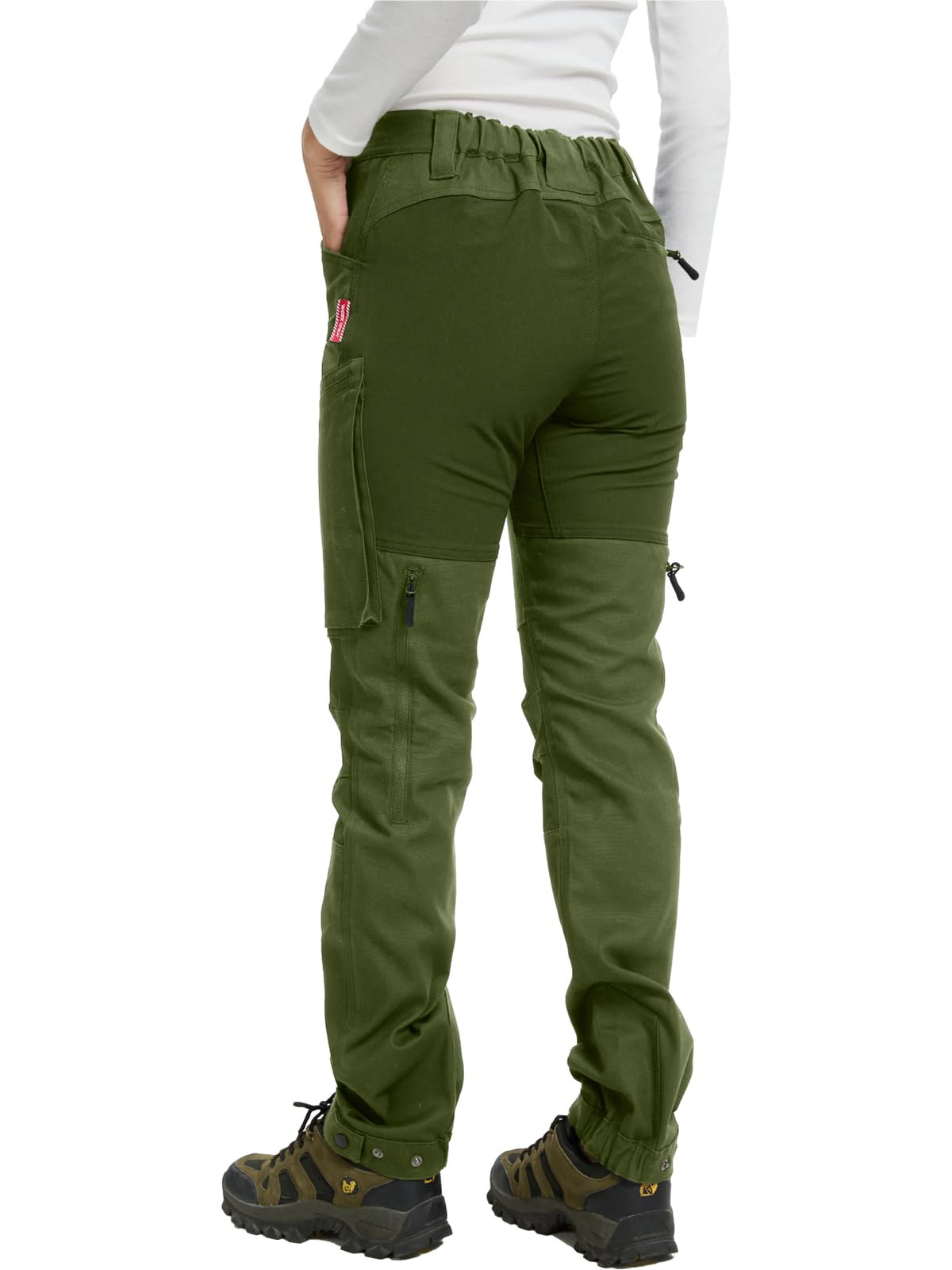 WORK IDEA Women's Hiking Trousers, Stretch Slim Fit, Water Resistant, for Outdoor Activities