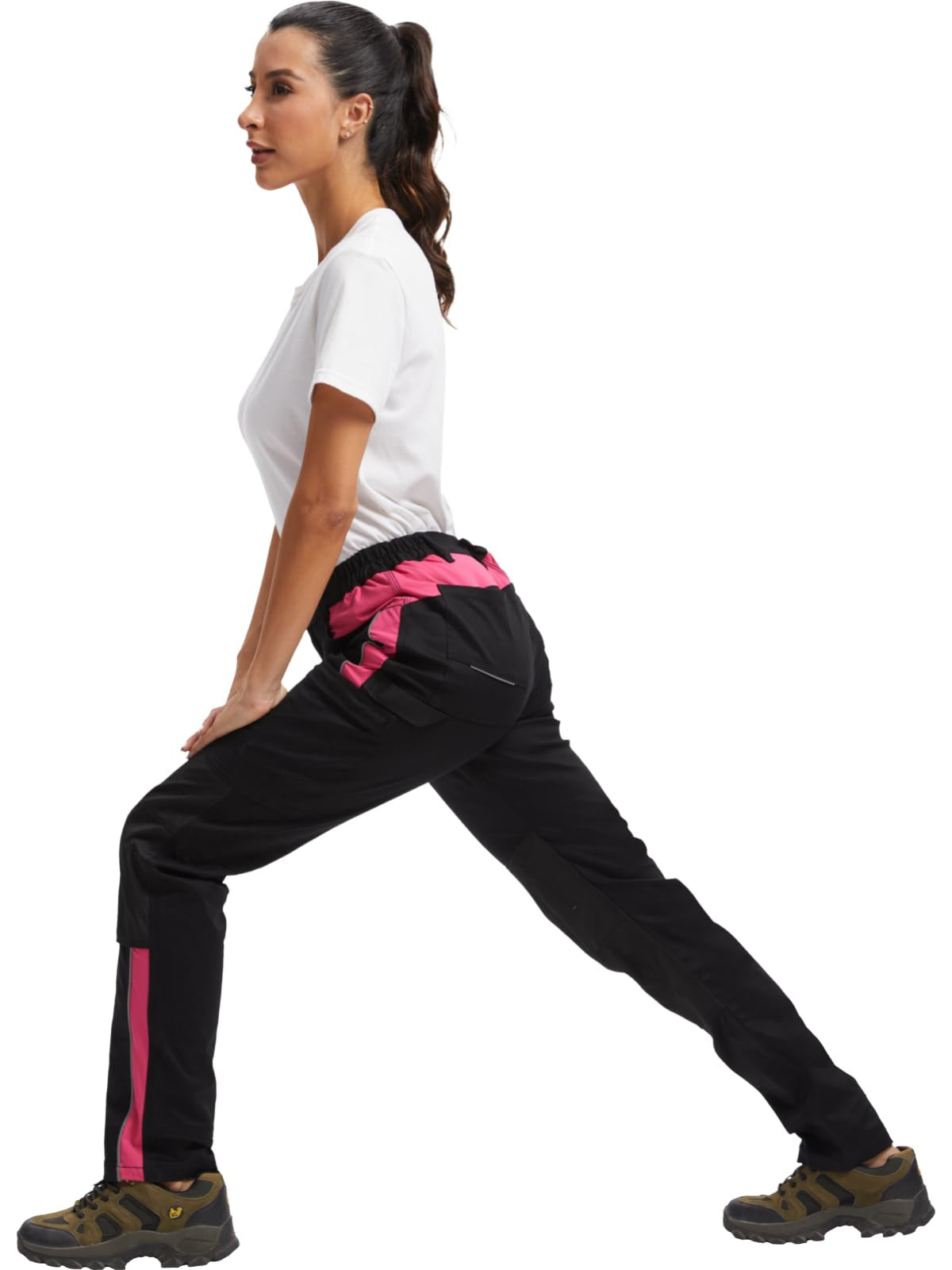 WORK IDEA Women's Work Trousers in Figure-Hugging Fit, Elastic and Lightweight, with Multiple Functional Pockets