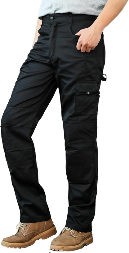WORK IDEA Mens Work Trousers - Camouflage Trousers Mens Cargo Trousers with Inside Knee Pockets
