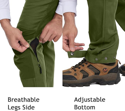 WORK IDEA Women's Hiking Trousers, Stretch Slim Fit, Water Resistant, Outdoor Hiking Trousers