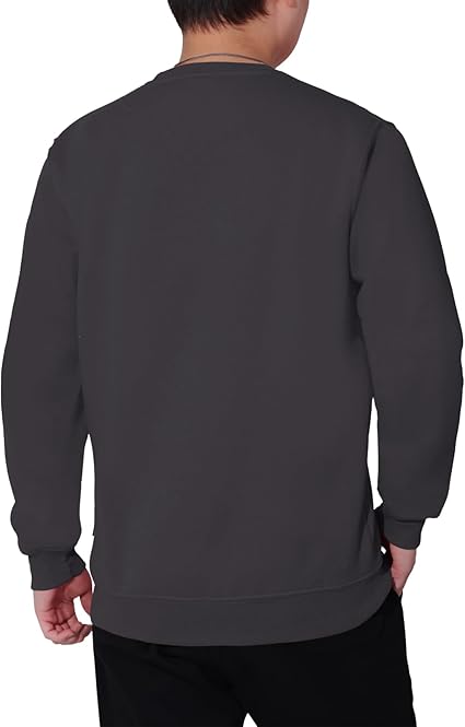 WORK IDEA Men's Crewneck Sweatshirt Work Wear Pullover Men's Basic Work Jumper