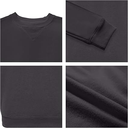 WORK IDEA Men's Crewneck Sweatshirt Work Wear Pullover Men's Basic Work Jumper