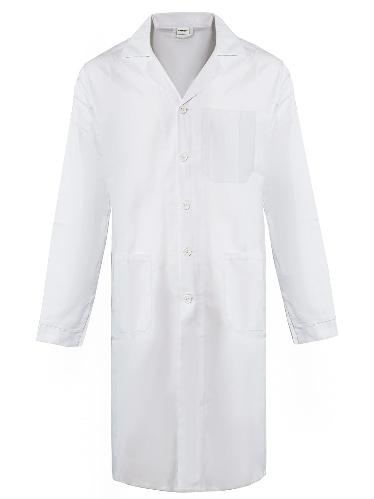 WORK IDEA Men's Women's Lab Coat, 100% Cotton, Laboratory Coat, Medical Coat, Doctor's Coat