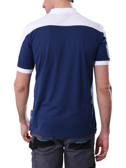 Men's Polo Shirt Work Short Sleeve Work Shirt 100% Polyester with Contrast Colours