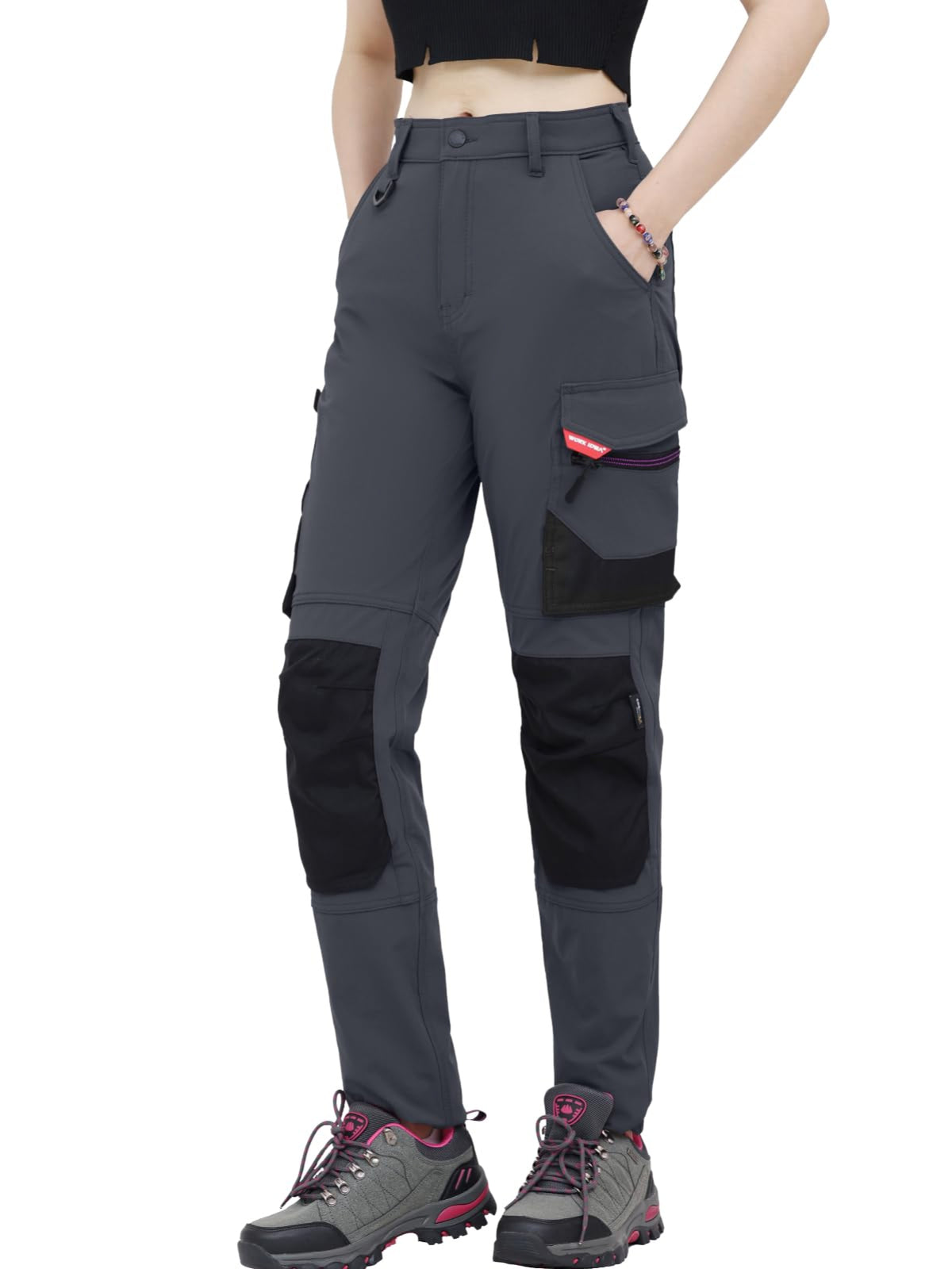 WORK IDEA Women's Slim-Fit Stretch Work Trousers: Cordura Fabric in Critical Areas, Heavy Duty, Elegant, Suitable for Highest Demands