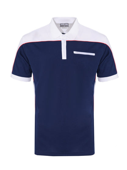 Work Idea Men's Short-Sleeved Polo Shirt with Contrast Colours, Functional Work Shirt for Work, Workshop and Leisure