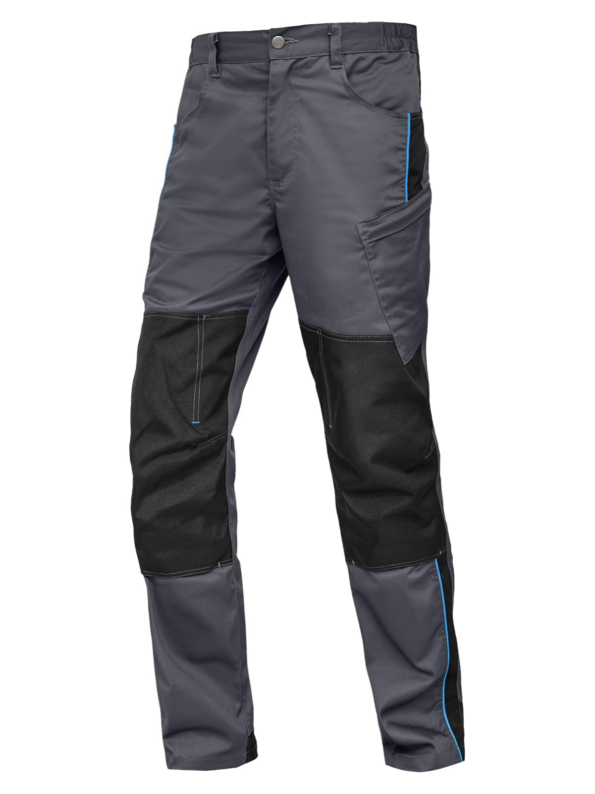 WORK IDEA Men's Stretch Work Trousers with Multiple Pockets and Tool Pockets
