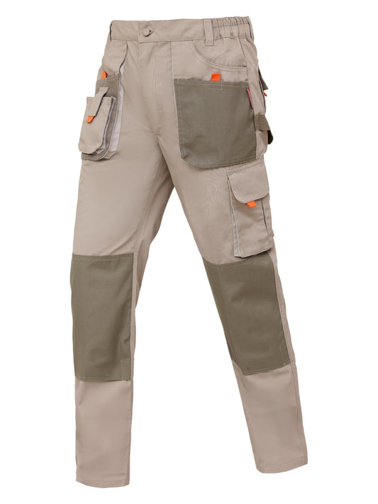 WORK IDEA Mens Work Trousers Oxford Knee Pockets Heavy Duty Canvas