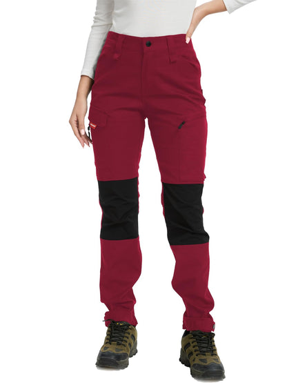 WORK IDEA Women's Hiking Trousers, Stretch Slim Fit, Water Resistant, for Outdoor Activities
