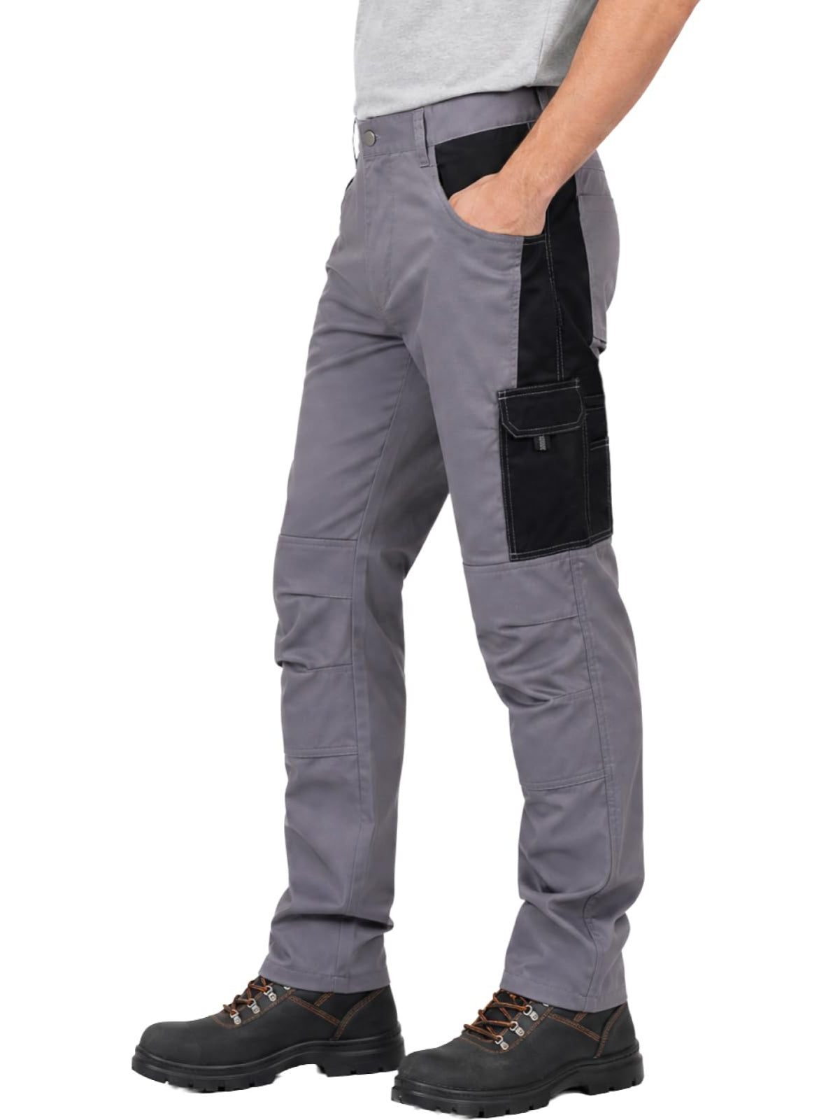 WORK IDEA Mens Work Trousers - Camouflage Trousers Mens Cargo Trousers with Inside Knee Pockets
