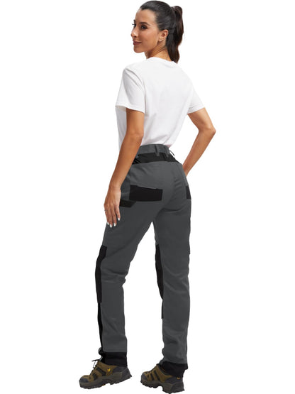WORK IDEA Women's Work Trousers in Figure-Hugging Fit, Elastic and Lightweight, with Multiple Functional Pockets