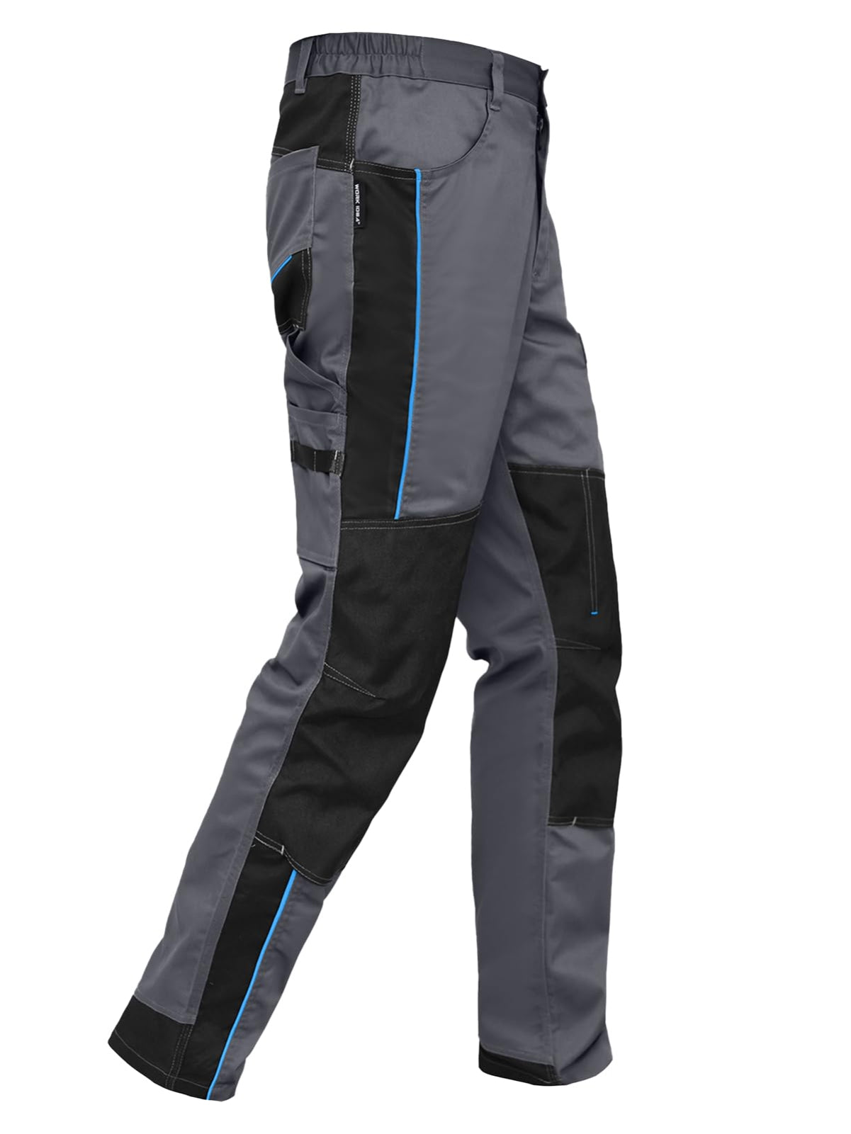 WORK IDEA Men's Stretch Work Trousers with Multiple Pockets and Tool Pockets