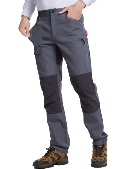 WORK IDEA Men's Hiking Trousers Stretch Slim Fit Waterproof Outdoor Hiking Trousers