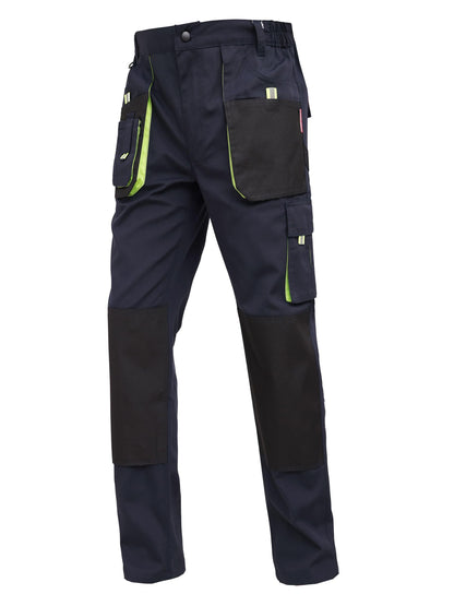 WORK IDEA Mens Work Trousers Oxford Knee Pockets Heavy Duty Canvas