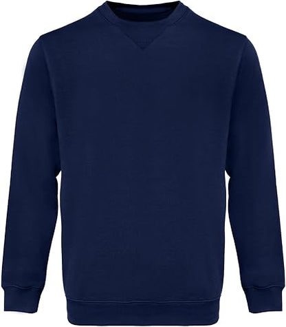 WORK IDEA Men's Crewneck Sweatshirt Work Wear Pullover Men's Basic Work Jumper