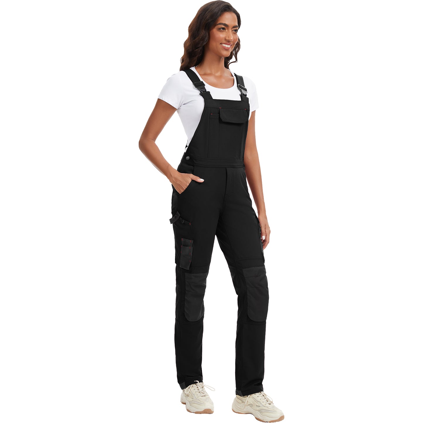 WORK IDEA Damen-Arbeitslatzhose mit guter Dehnbarkeit, vielen Taschen und teilweiser Verwendung von Cordura-Gewebe für erhöhte Abriebfestigkeit, geeignet für Verschiedene Arbeitsumgebungen