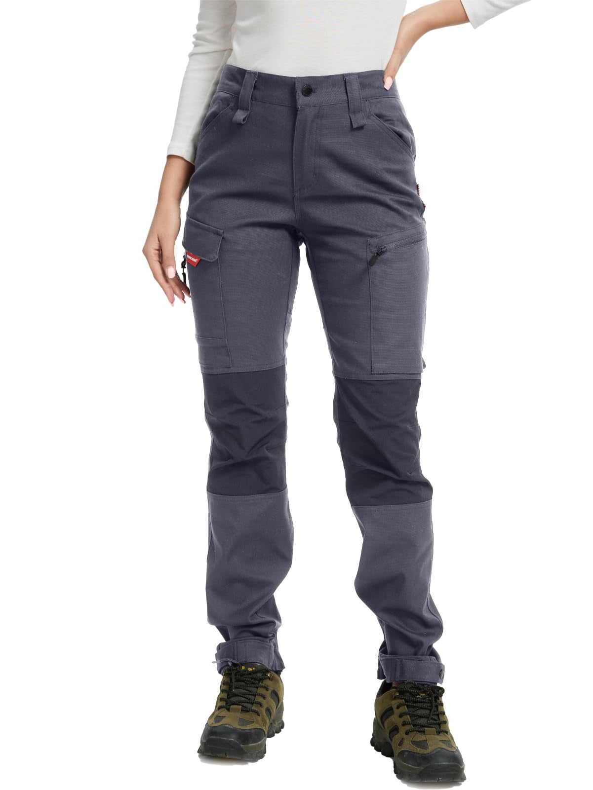 WORK IDEA Women's Hiking Trousers, Stretch Slim Fit, Water Resistant, Outdoor Hiking Trousers