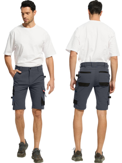 WORK IDEA Men's Slim Fit Stretch Work Shorts Durable Elegance for Highest