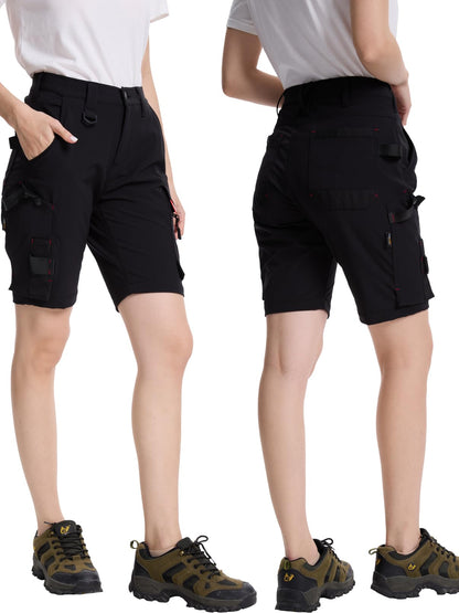 WORK IDEA Women's Slim Fit Stretch Work Shorts Durable Elegance for Highest