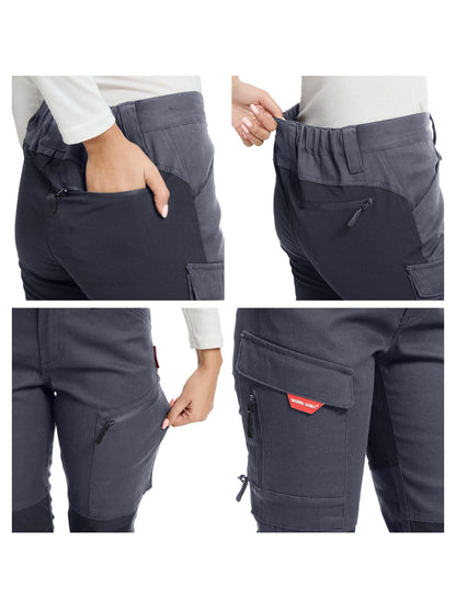 WORK IDEA Women's Hiking Trousers, Stretch Slim Fit, Water Resistant, Outdoor Hiking Trousers