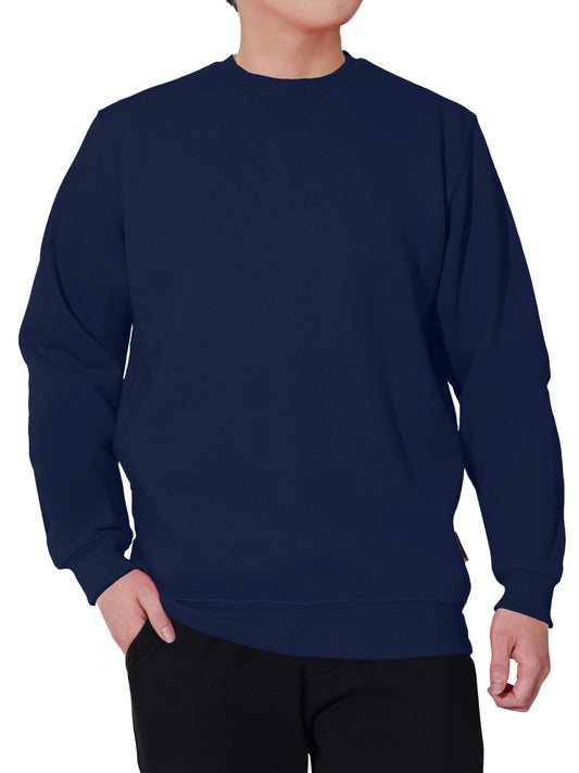 WORK IDEA Men's Crewneck Sweatshirt Work Wear Pullover Men's Basic Work Jumper