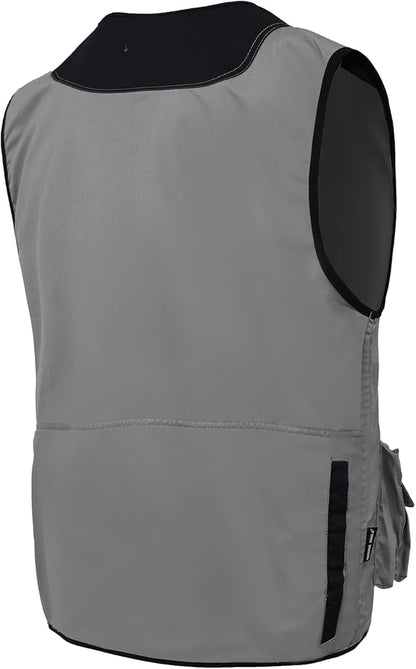 WORK IDEA Men's Outdoor Work Vest Multi-Pocket Fishing Vest Light Field Vest Camouflage Vest Summer Multifunctional Vest Breathable Fishing Vest