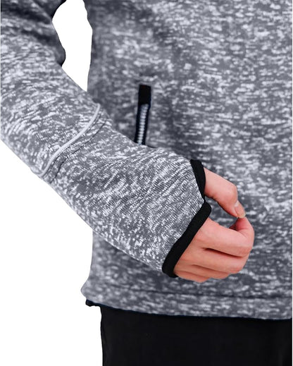 WORK IDEA Men's Knitted Fleece Jacket, Fleece Cardigan, Breathable Outdoor Fleece Jackets for Men, Warm and Lightweight Knitted Fleece Jacket with Zip