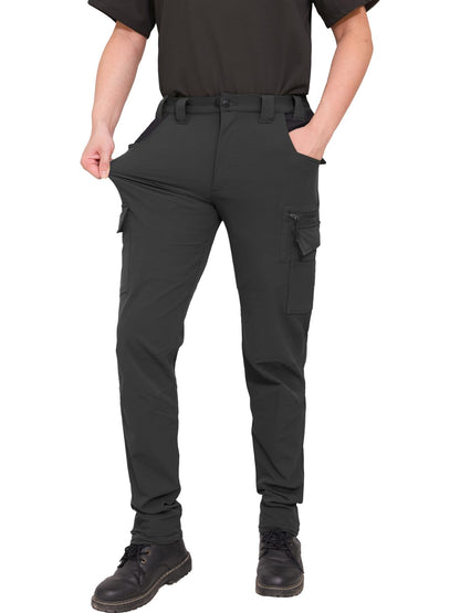 WORK IDEA Men's Work Trousers, Trousers with Multifunctional Pockets, Trousers with Removable Flight Pockets, black, XXL