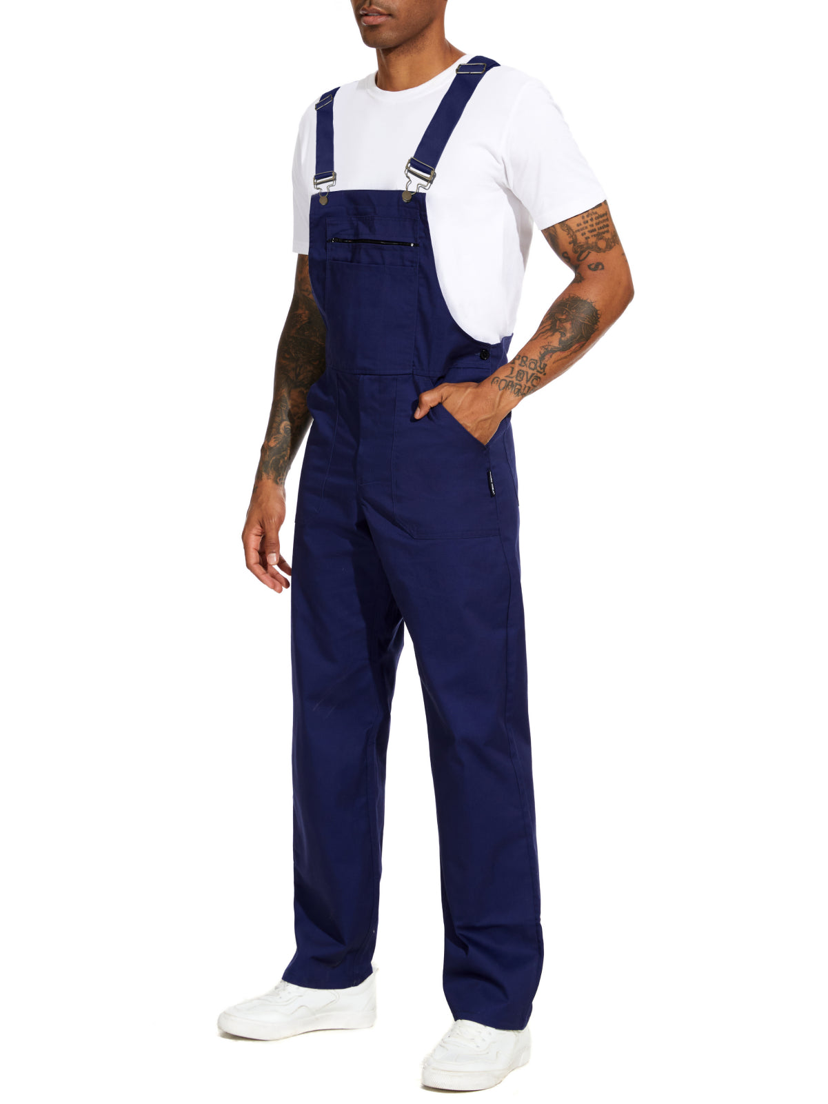 WORK IDEA Herren Latzhose Arbeitskleidung Modischer leichter Overall mit Taschen