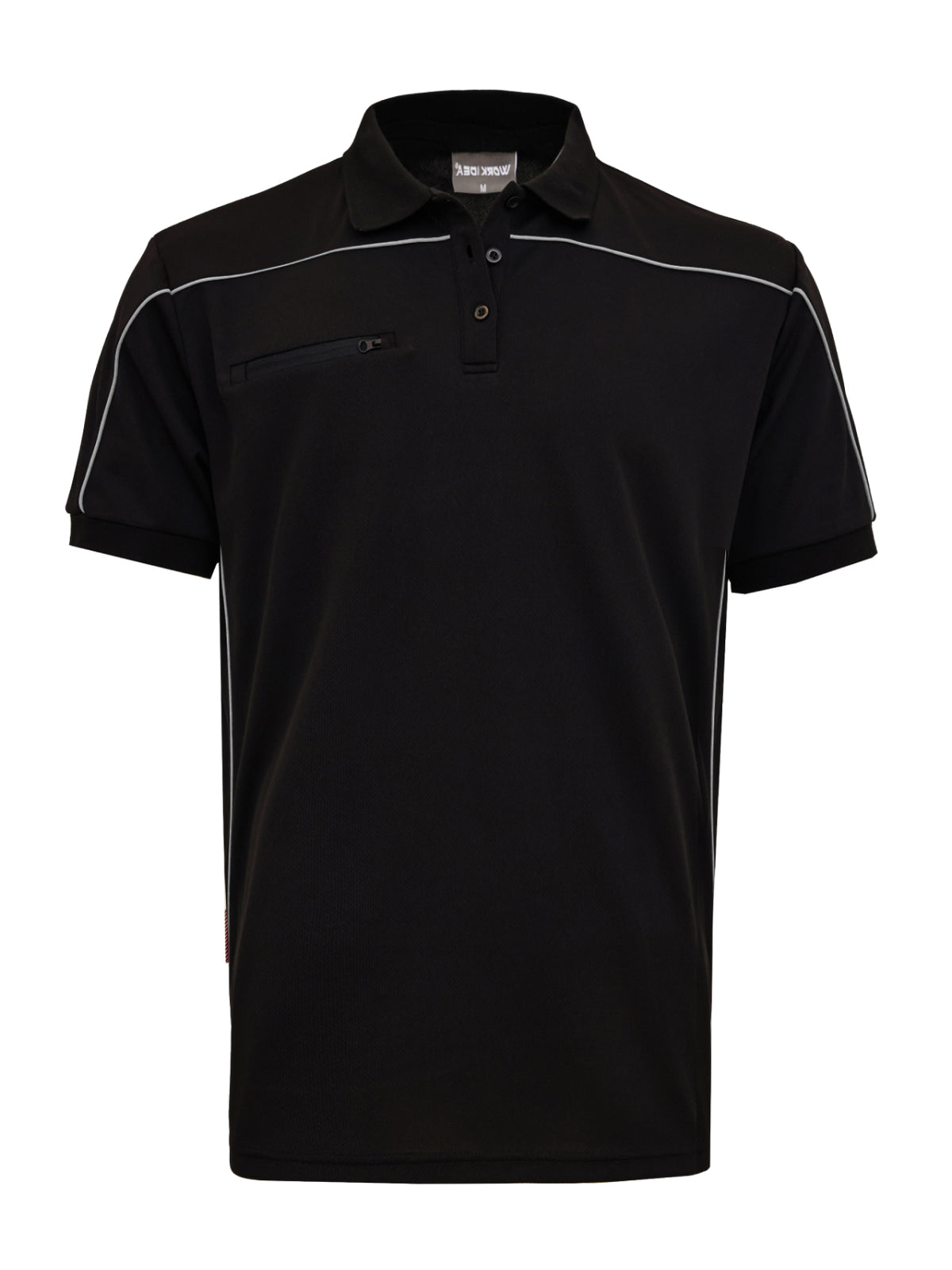 Work Idea Men's Short-Sleeved Polo Shirt with Contrast Colours, Functional Work Shirt for Work, Workshop and Leisure