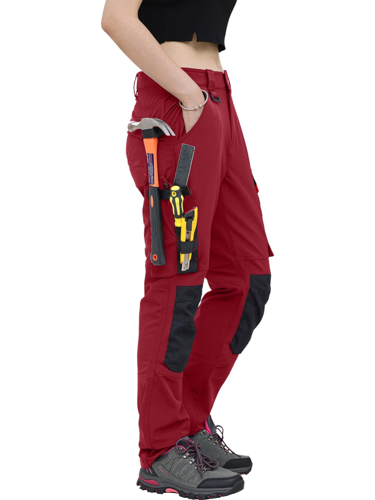 WORK IDEA Women's Slim-Fit Stretch Work Trousers: Cordura Fabric in Critical Areas, Heavy Duty, Elegant, Suitable for Highest Demands