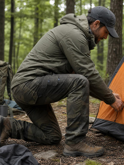 WORK IDEA Mens Work Trousers - Camouflage Trousers Mens Cargo Trousers with Inside Knee Pockets