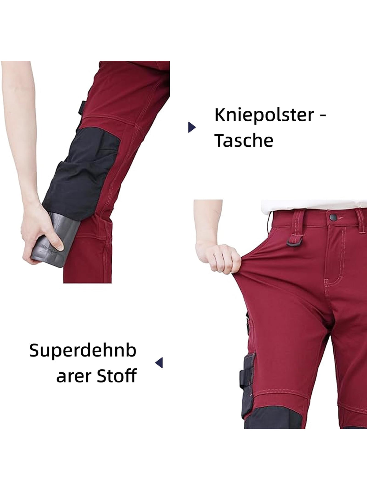 WORK IDEA Women's Slim-Fit Stretch Work Trousers: Cordura Fabric in Critical Areas, Heavy Duty, Elegant, Suitable for Highest Demands