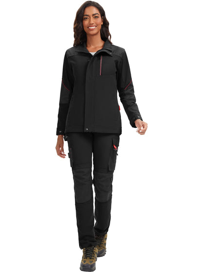 ARBEITSIDEALE Damen-Langarm-Overalls – 100% baumwollene Arbeitsoverall mit bewegungsfreundlichem Rücken (Action Back) und Utility-Taschen mit Hakenverschluss