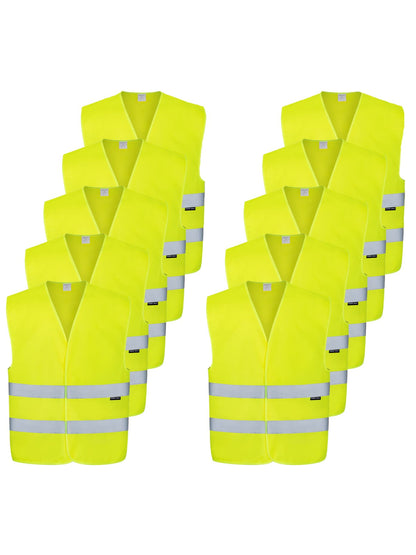 WORK IDEA Reflective Vest for Car, Reflective Vest is Certified, 360 Degree Reflective Safety Vest for Car, Motorcycle, Bicycle