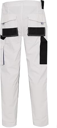 WORK IDEA Mens Work Trousers Oxford Knee Pockets Heavy Duty Canvas