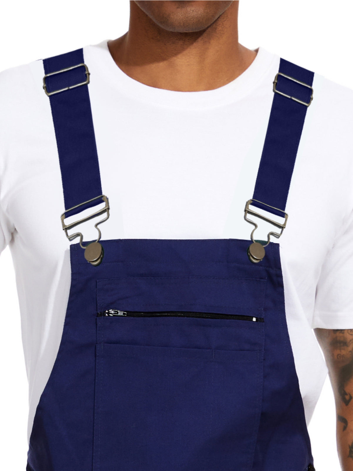 WORK IDEA Herren Latzhose Arbeitskleidung Modischer leichter Overall mit Taschen