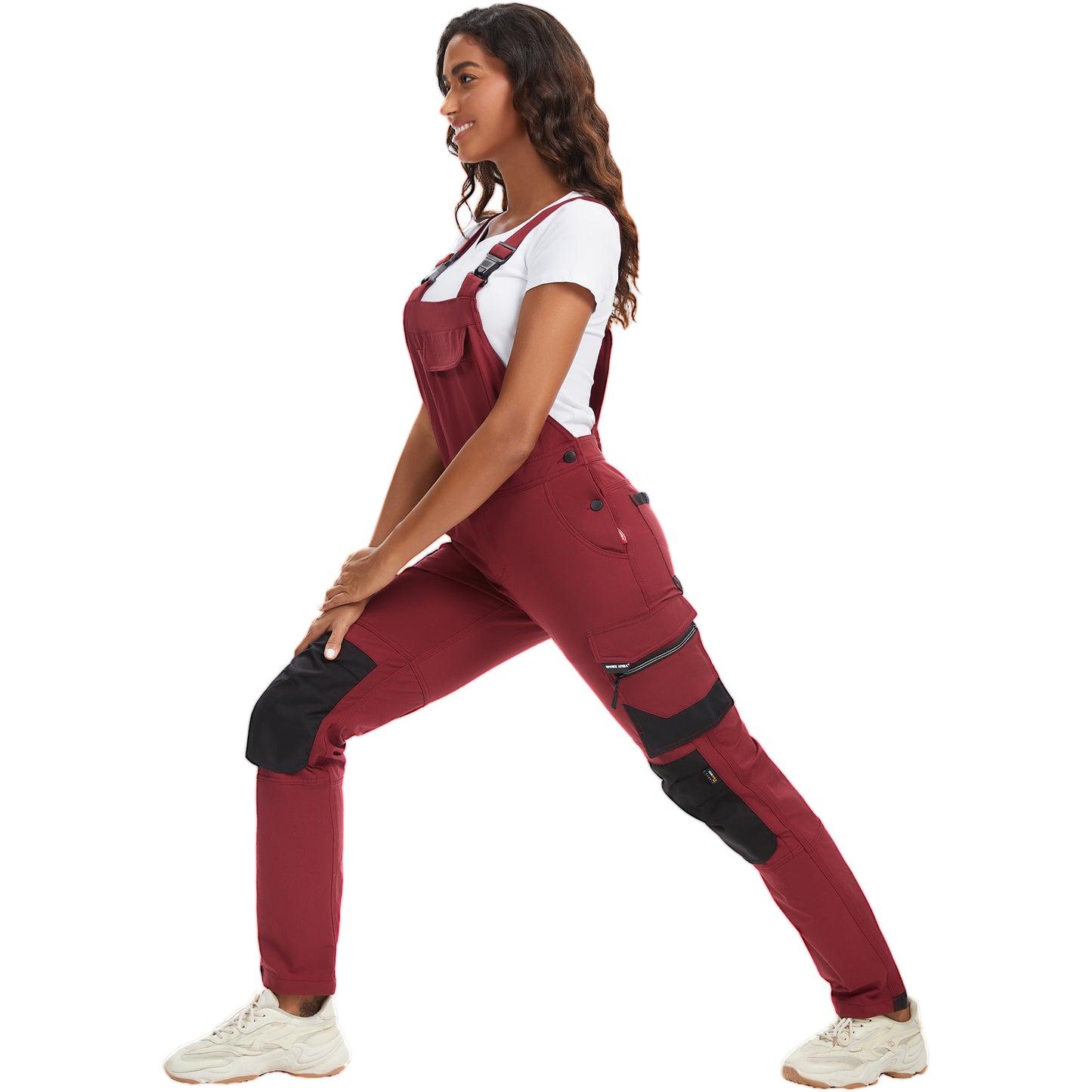 WORK IDEA Damen-Arbeitslatzhose mit guter Dehnbarkeit, vielen Taschen und teilweiser Verwendung von Cordura-Gewebe für erhöhte Abriebfestigkeit, geeignet für Verschiedene Arbeitsumgebungen
