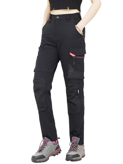 WORK IDEA Women's Slim-Fit Stretch Work Trousers: Critical Cordura Fabric Areas, Durable Elegance for the Highest Demands