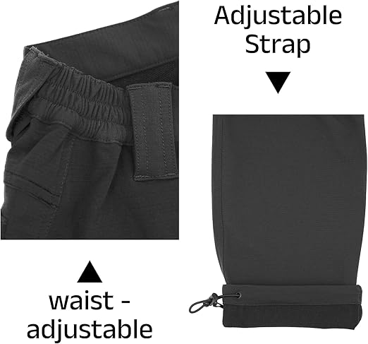 WORK IDEA Men's Work Trousers, Trousers with Multifunctional Pockets, Trousers with Removable Flight Pockets, black, XXL