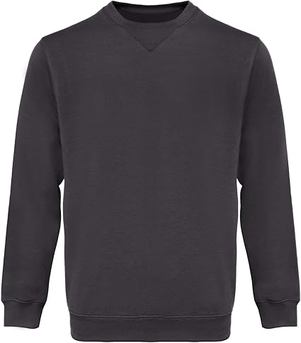 WORK IDEA Men's Crewneck Sweatshirt Work Wear Pullover Men's Basic Work Jumper