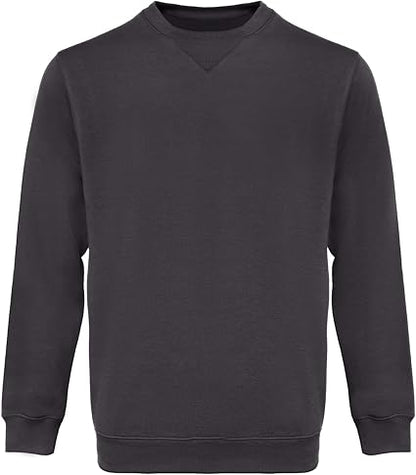 WORK IDEA Men's Crewneck Sweatshirt Work Wear Pullover Men's Basic Work Jumper