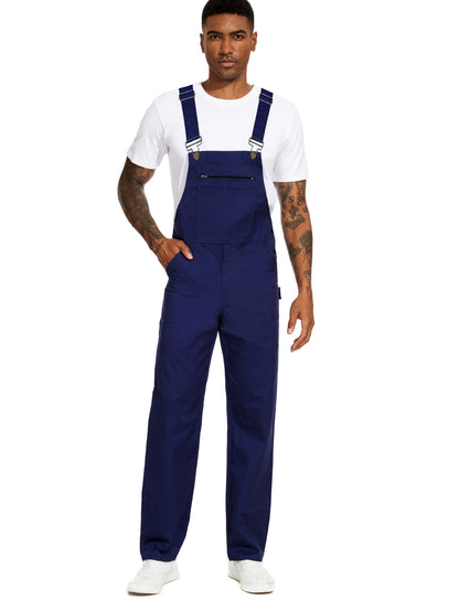WORK IDEA Herren Latzhose Arbeitskleidung Modischer leichter Overall mit Taschen