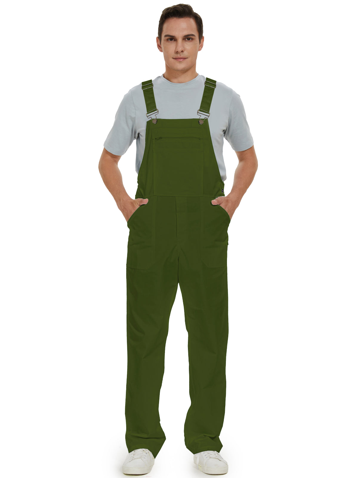 WORK IDEA Herren Latzhose Arbeitskleidung Modischer leichter Overall mit Taschen