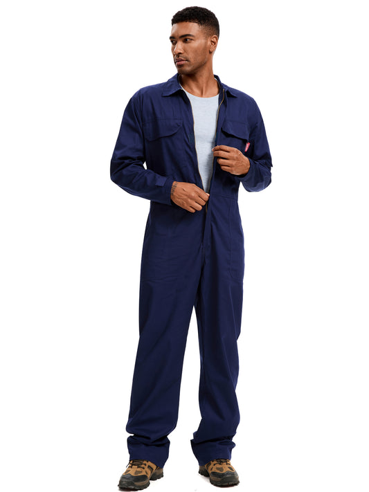 ARBEITSIDEALE Herren-Arbeitskleidung aus 100 % Baumwolle. Sie verfügt über lange Ärmel, langlebigen Twillstoff, mehrere Aufbewahrungstaschen und eignet sich sowohl für Freizeit- als auch für Arbeitsanlässe.