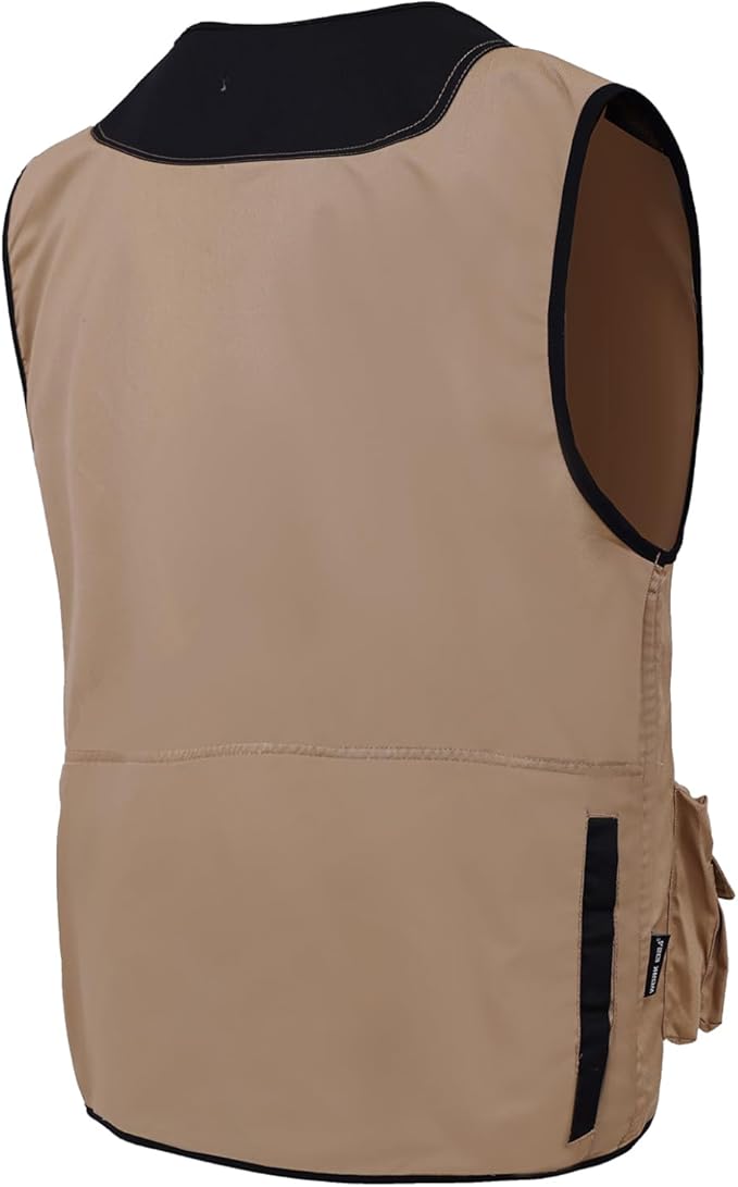 WORK IDEA Men's Outdoor Work Vest Multi-Pocket Fishing Vest Light Field Vest Camouflage Vest Summer Multifunctional Vest Breathable Fishing Vest