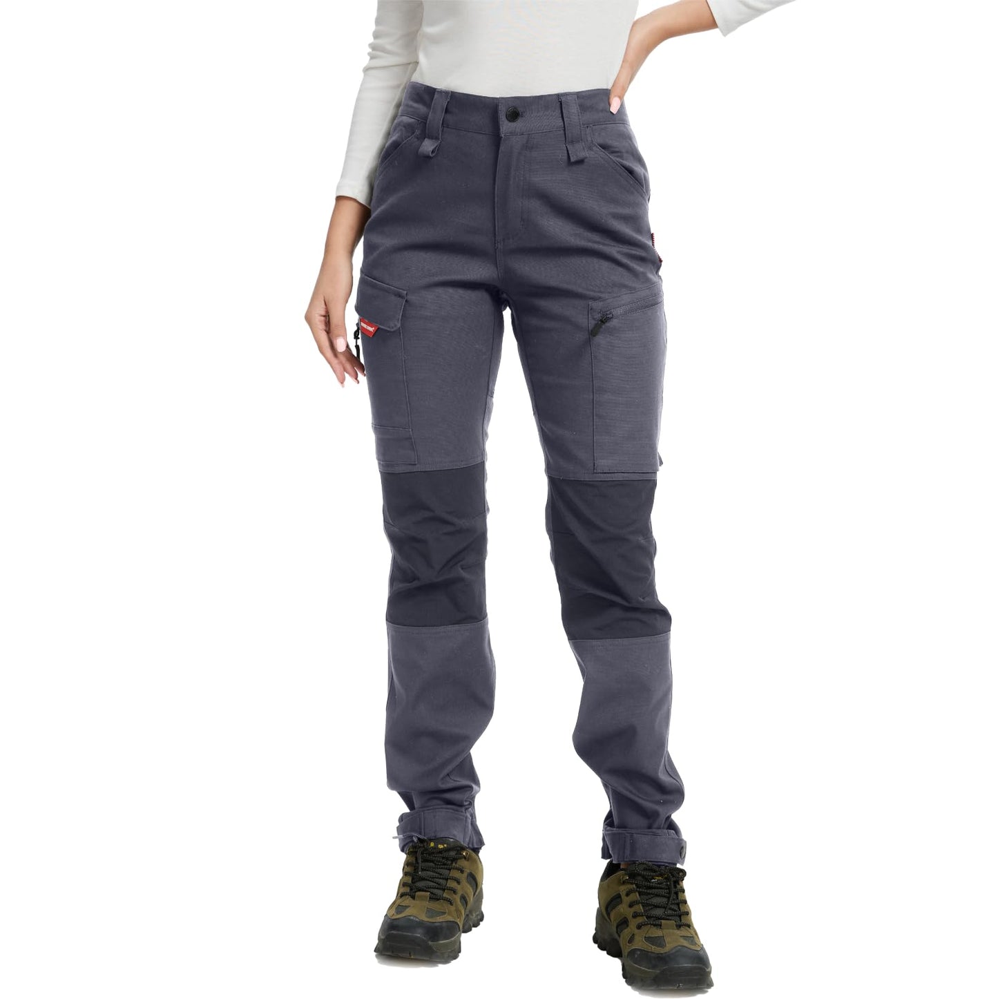 WORK IDEA Women's Hiking Trousers, Stretch Slim Fit, Water Resistant, for Outdoor Activities