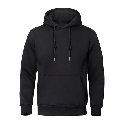 WORK IDEA Men's Cotton Winter Hoodie for Men, Soft Hoodie with Side Pockets, Casual Top for Sports and Leisure